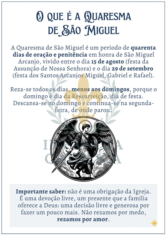 Quaresma de São Miguel - Guia de Oração para a Família