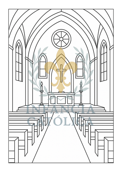 Livro de Colorir - Pintar e Rezar