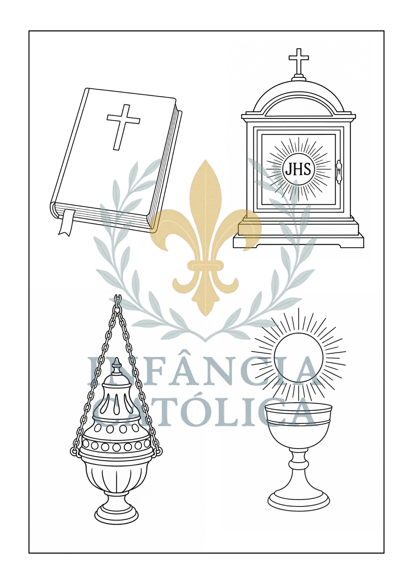 Livro de Colorir - Pintar e Rezar