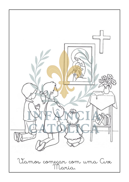 Livro de Colorir - Pintar e Rezar