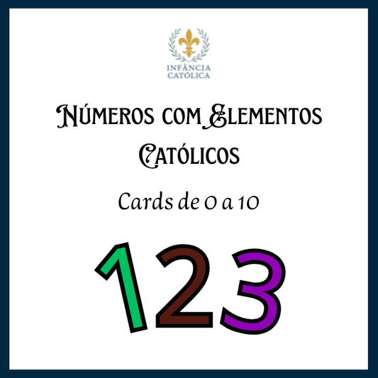 Números com Elementos Católicos - Cards de 0 a 10
