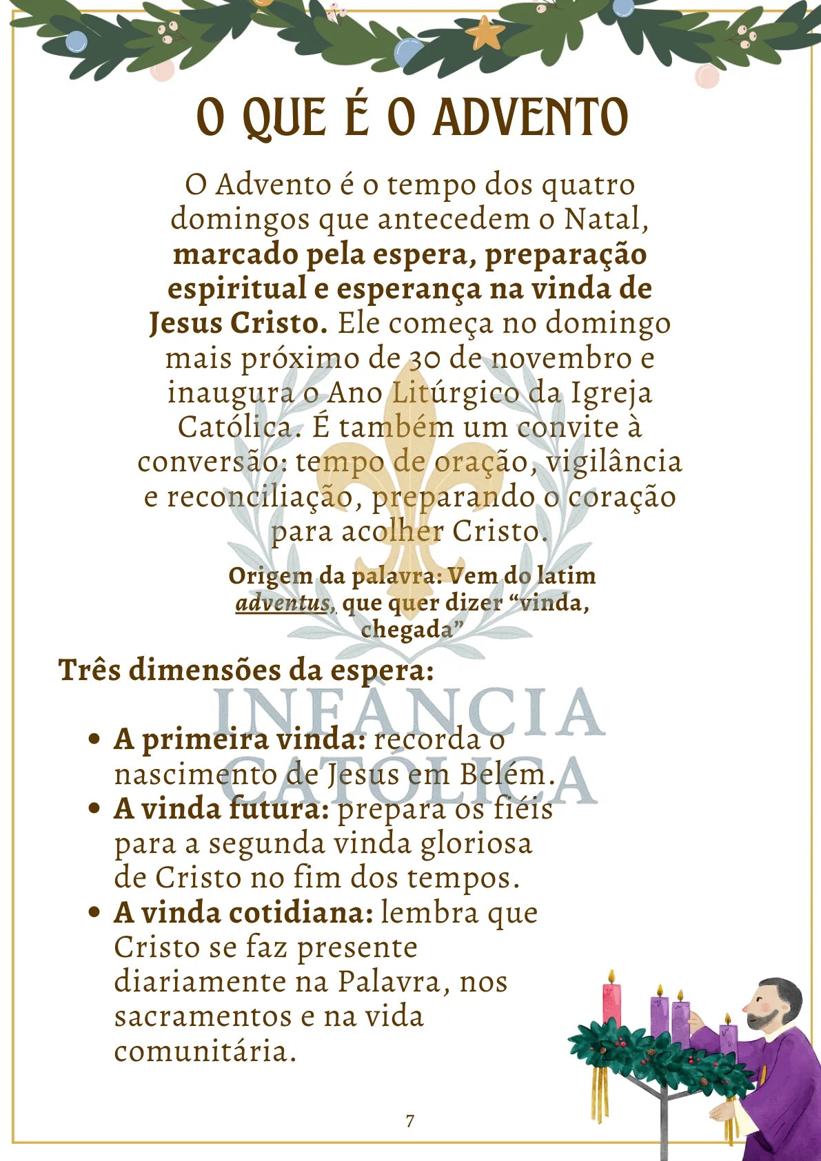 Página do livro Advento - Origem, Símbolos e Atividades, amostra 2