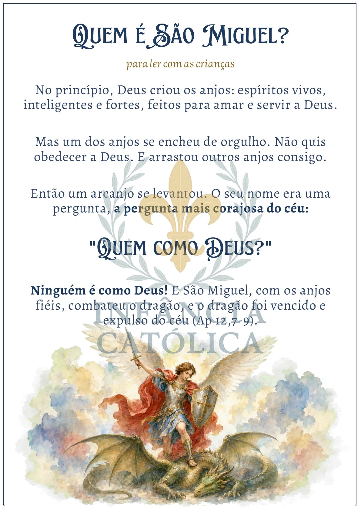 Quaresma de São Miguel - Guia de Oração para a Família