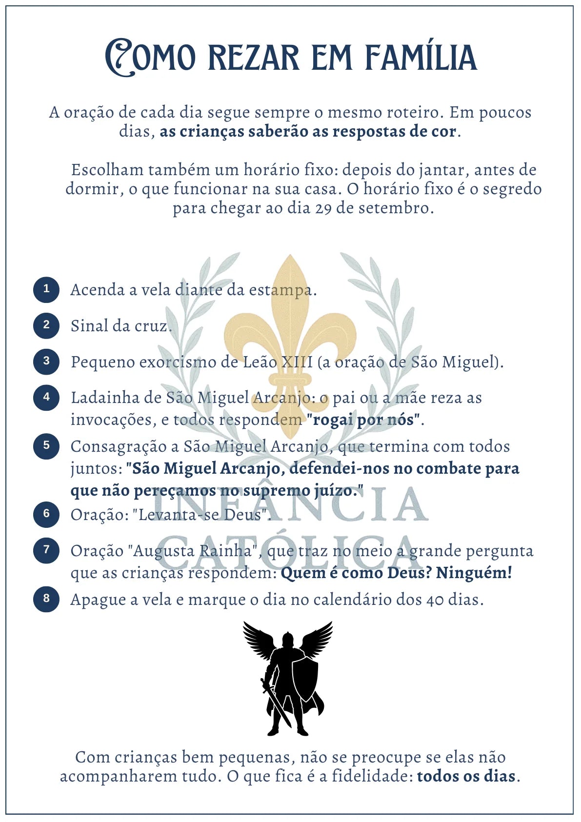 Quaresma de São Miguel - Guia de Oração para a Família