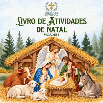 Capa do Livro de Atividades de Natal - Volume I