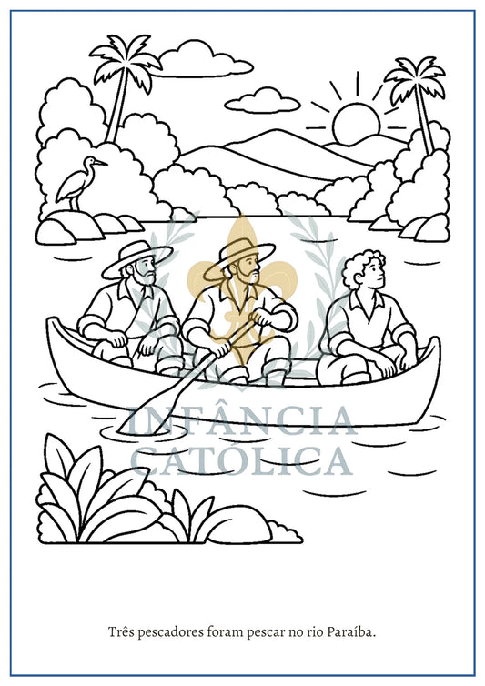 Página do livro Nossa Senhora Aparecida - Livro para Colorir, amostra 1