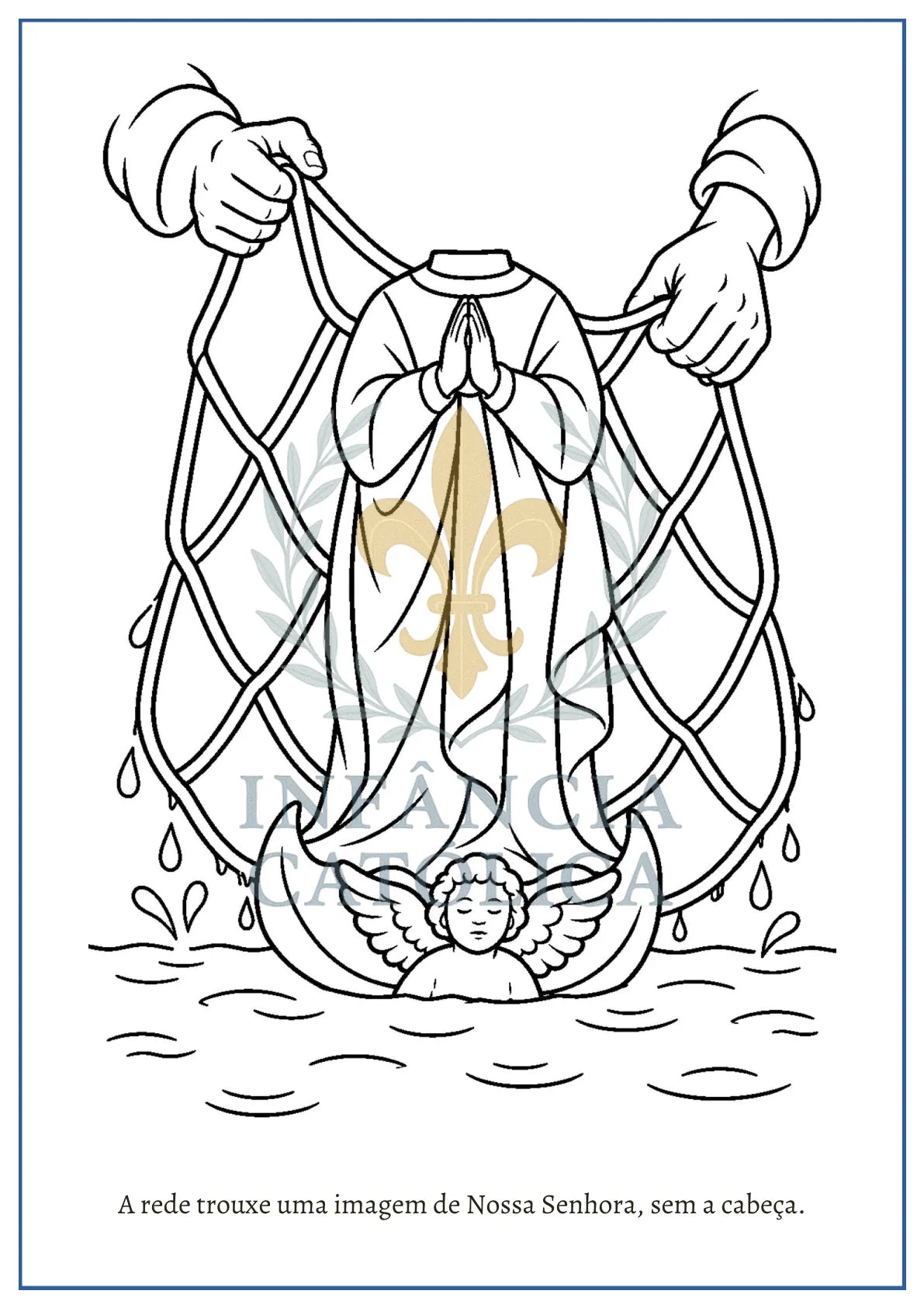 Página do livro Nossa Senhora Aparecida - Livro para Colorir, amostra 2