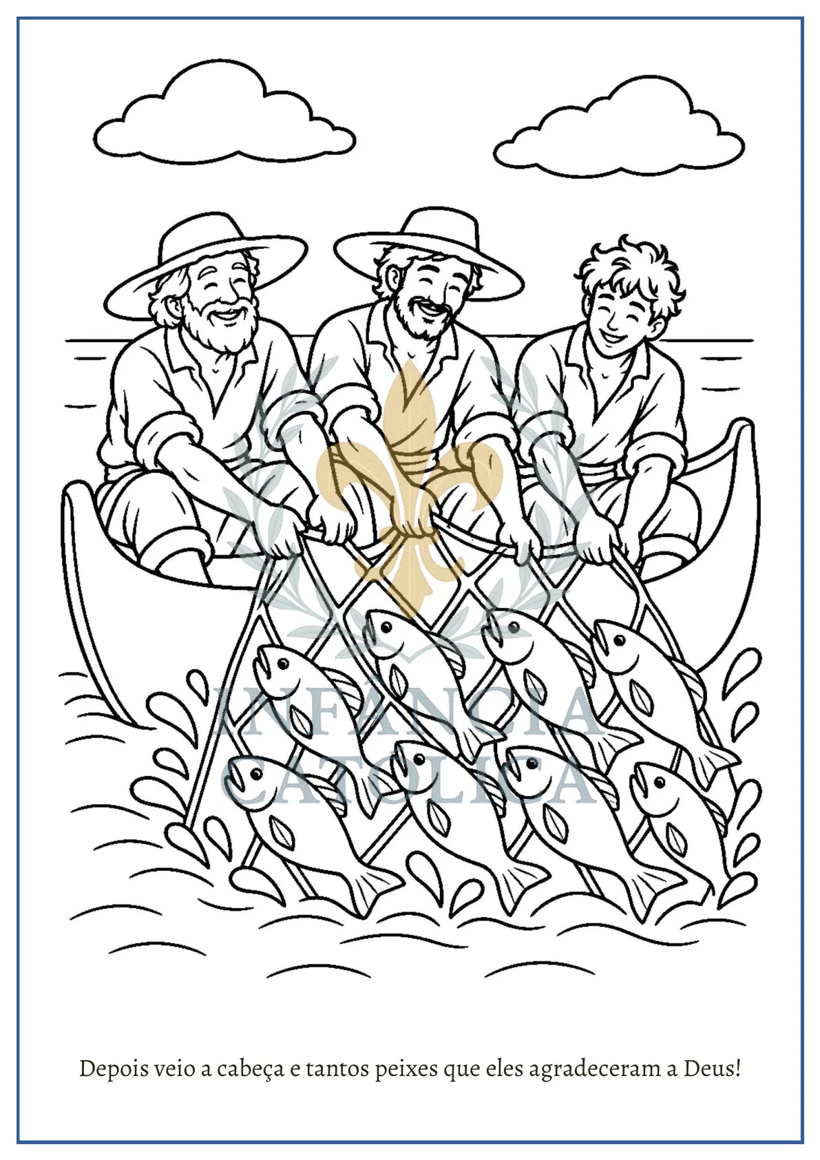 Página do livro Nossa Senhora Aparecida - Livro para Colorir, amostra 3