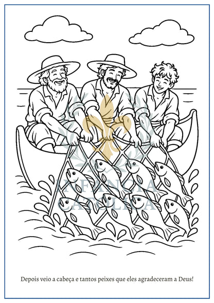 Página do livro Nossa Senhora Aparecida - Livro para Colorir, amostra 3