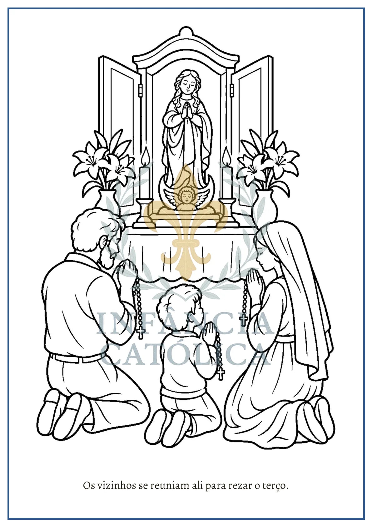 Página do livro Nossa Senhora Aparecida - Livro para Colorir, amostra 4