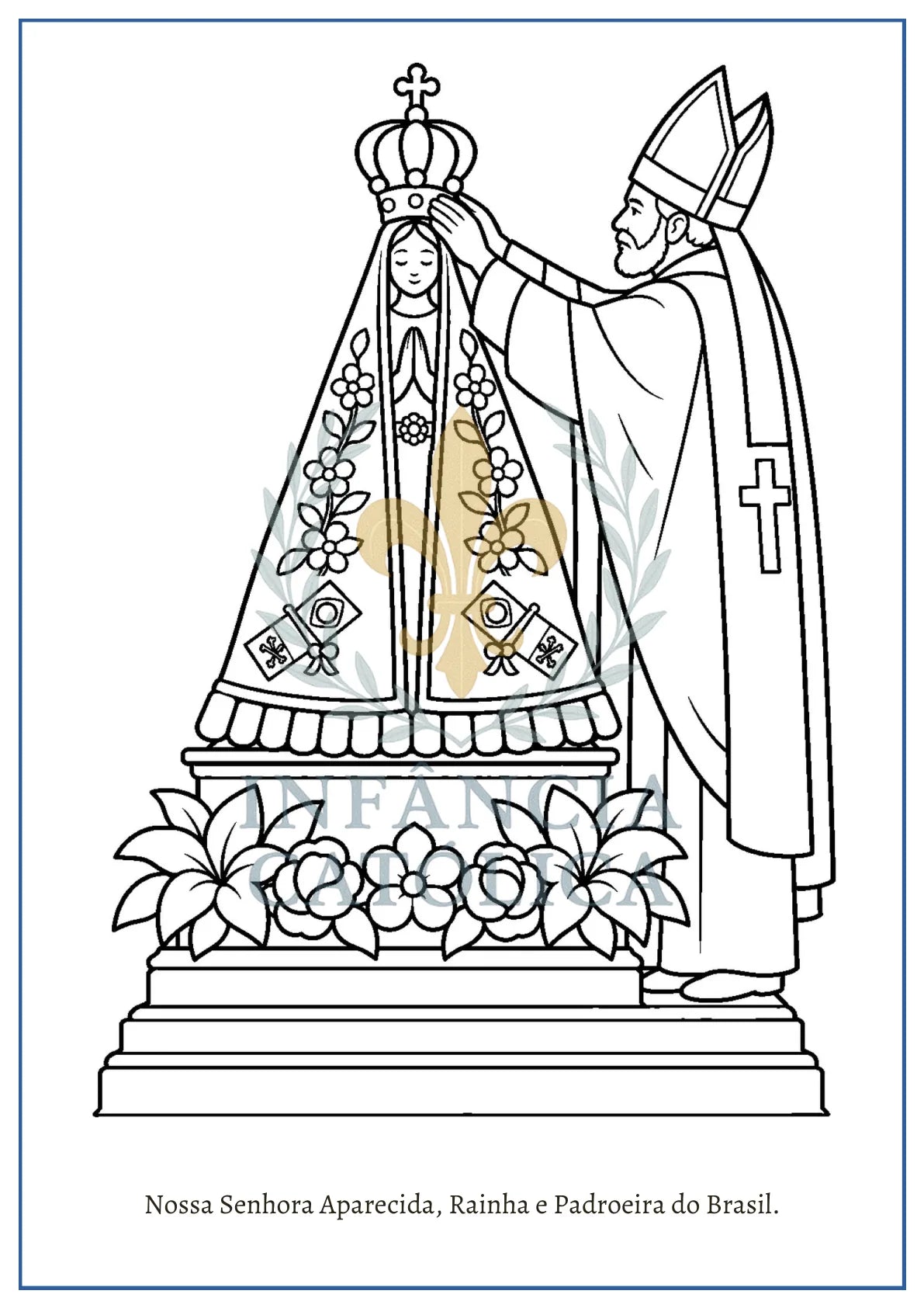 Página do livro Nossa Senhora Aparecida - Livro para Colorir, amostra 5