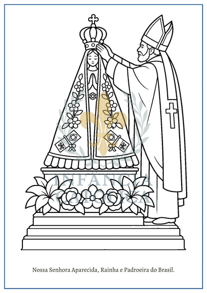 Página do livro Nossa Senhora Aparecida - Livro para Colorir, amostra 5