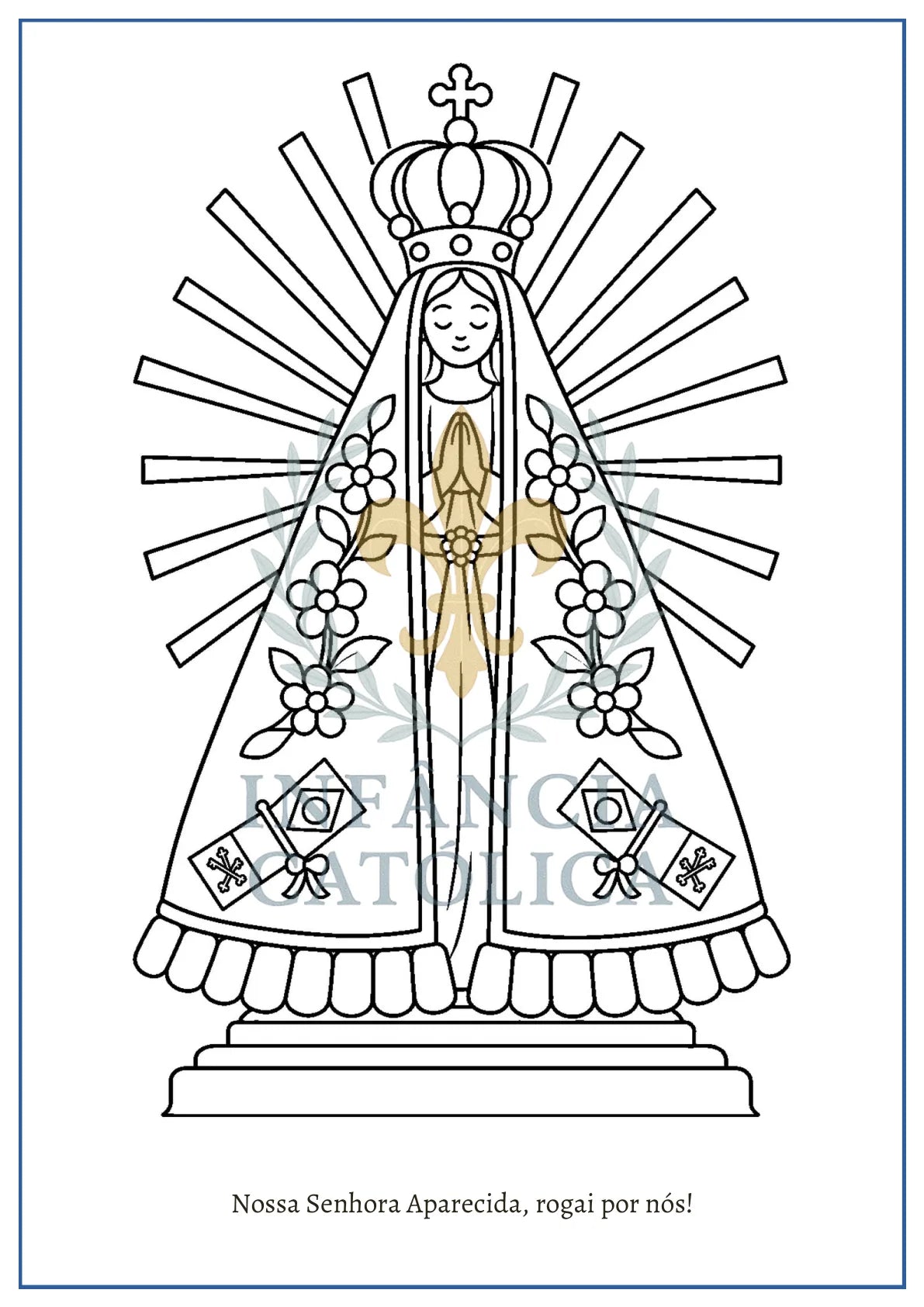 Página do livro Nossa Senhora Aparecida - Livro para Colorir, amostra 6