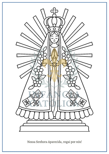 Página do livro Nossa Senhora Aparecida - Livro para Colorir, amostra 6