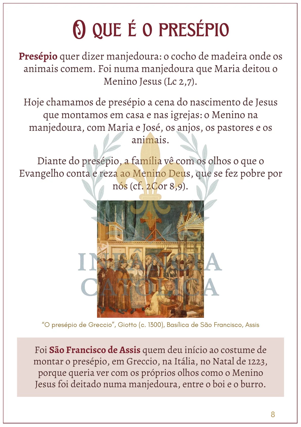 Página do livro Novena de Natal - Guia de Oração para a Família, amostra 2